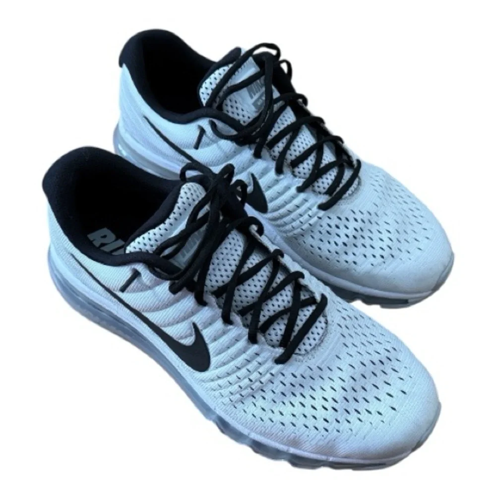 Nike White Pure Platinum Black Air Max Sneakers - Picture 4 of 12